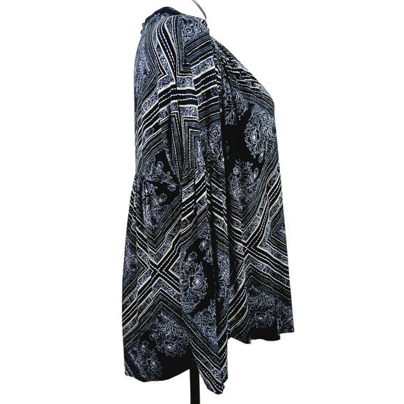 Free People SZ M Walking On A Dream Tunic Top Black - Picture 6 of 7